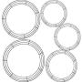 Tatuo 5 Pieces Metal Wreath Frame Ring Round DIY Macrame Floral Crafts Wire Wreath Form Christmas Decoration Door Craft (Deep Green, 16 Inch, 14 Inch, 12 Inch, 8 Inch)