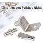 Swpeet 110Pcs 3 Styles Shelf Pins Assortment Kit, Top Quality Nickel Plated Shelf Bracket Pegs Cabinet Furniture Shelf Pins Support for Shelf Holes on Cabinets, Entertainment Centers