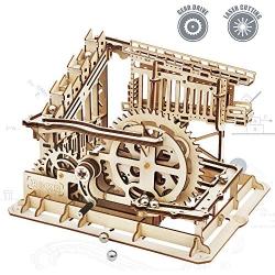 ROKR 3D Wooden Puzzle Mechanical Gears Set DIY Assembly Model Kits Wooden Craft Kits Brain Teaser Games Building Set Best Christmas Birthday Gift for Adults & Kids Age 14+(LG502-Cog Coaster)