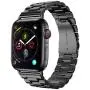 Supoix 38mm/40mm Large Bands Compatible with Apple Watch Series 5 4 40mm/Series 3/2/1 38mm, Stainless Steel Metal Link Replacement Wristbands Strap for Women(Space Black)