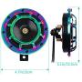 Eletric Car Horn Kit 12V Super Loud High Tone and Low Tone Metal Twin with Colour Protective Grill Works on Any 12 Volt Vehicle Horn Including Cars, Trucks, Vans, Motorcycles, Buses, Buses,Boats
