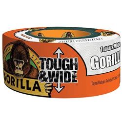 Gorilla White Tough & Wide Duct Tape, 2.88'' x 25 yd, White, (Pack of 1)