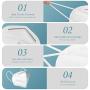 KN95 Face Mask 20Pcs, Included on FDA EUA List, 5 Layer Design Cup Dust Safety Masks, Breathable Protection Masks Against PM2.5 Dust Bulk for Adult, Men, Women, Indoor, Outdoor Use, White