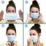 Disposable Face Mask, Face Masks of 50 Pack Disposable Mask (Blue)