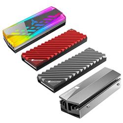 M.2 2280 Heatsink - M.2 SSD NVMe Heat Sink - Solid State Hard Disk Aluminum Heatsink with Thermal Pad Desktop PC Thermal Gasket (Red)