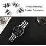 Galaxy Watch 46mm / Galaxy Watch3 45mm / Gear S3 Band, TRUMiRR 22mm Solid Metal Stainless Steel Watchband Quick Release Strap Butterfly Clasp Bracelet for Samsung Galaxy Watch 46mm, Gear S3 Frontier/Classic