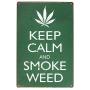 UOOPAI Keep Calm and Smoke Weed Vintage Metal Sign
