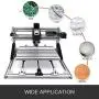VEVOR CNC 3018 CNC Router Kit 3 Axis CNC Router Machine GRBL Control with ER11 and 5mm Extension Rod for Plastic Acrylic PCB PVC Wood Carving Milling Engraving Machine(XYZ Working Area 300x180x45mm)