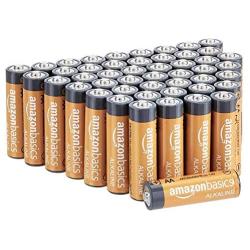 Amazon Basics 48 Pack AA High-Performance Alkaline Batteries, 10-Year Shelf Life, Easy to Open Value Pack