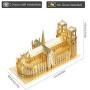 Piececool 3D Metal Model Kits, Notre Dame Cathedral Paris 3D Metal Puzzle for Adults, DIY Metal Building Kit, Great Birthday Gifts