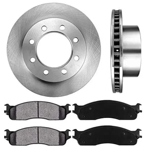 CRK14177 FRONT 353 mm Premium OE 8 Lug [2] Brake Disc Rotors + [4] Metallic Brake Pads