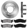 CRK14177 FRONT 353 mm Premium OE 8 Lug [2] Brake Disc Rotors + [4] Metallic Brake Pads