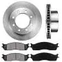 CRK14177 FRONT 353 mm Premium OE 8 Lug [2] Brake Disc Rotors + [4] Metallic Brake Pads