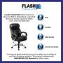 Flash Furniture HERCULES Series Big & Tall 500 lb. Rated Black LeatherSoft Executive Swivel Ergonomic Office Chair with Extra Wide Seat