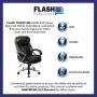 Flash Furniture HERCULES Series Big & Tall 500 lb. Rated Black LeatherSoft Executive Swivel Ergonomic Office Chair with Extra Wide Seat Flash Furniture HERCULES Series Big & Tall 500 lb. Rated Black LeatherSoft Executive Swivel Ergonomic Office Chair with Extra Wide Seat
