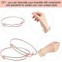 30 Pieces Expandable Bangle Bracelets Adjustable Wire Blank Bangles Metal Bracelets for DIY Jewelry Making (Rose Gold)