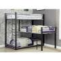 Furniture of America Crossman Metal Triple Twin Bunk Bed in Sand Black
