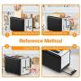 Toasters 2 Slice Best Rated Prime, whall Stainless Steel,Bagel Toaster - 6 Bread Shade Settings,Bagel/Defrost/Cancel Function,1.5in Wide Slots,Removable Crumb Tray,for Various Bread Types (850W) (Black)