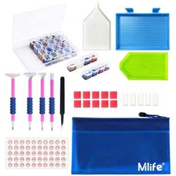 Mlife 5D Diamond Painting Tools Kit, 31 Pieces DIY Diamond Painting Accessories with 28 Slots Diamond Embroidery Box for Adults or Kids