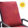 Outdoor Resin Wicker Patio Recliner Chair with Cushions, Patio Furniture Auto Adjustable Rattan Sofa, UV/Fade/Water/Sweat/Rust Resistant, Easy to Assemble (Red)
