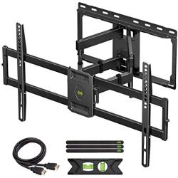 USX MOUNT Full Motion TV Wall Mount for Most 47-84 inch Flat Screen/LED/4K TVs, TV Mount Bracket Dual Swivel Articulating Tilt 6 Arms, Max VESA 600x400mm, Holds up to 132lbs, Up to 16'' Wood Stud