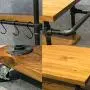 Industrial Portable Kitchen Island on Wheels,Bar Carts for the Home Wine Bar Beverage Coffee Cart,Metal Rolling kitchen carts and islands,Wood and Pipe 3-Tier Butcher Block Island Food Serving Cart Industrial Portable Kitchen Island on Wheels,Bar Carts for the Home Wine Bar Beverage Coffee Cart,Metal Rolling kitchen carts and islands,Wood and Pipe 3-Tier Butcher Block Island Food Serving Cart