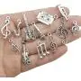 Sailanzi 100g(60pcs) Craft Supplies Antique Silver Instrument Music Notes Charms Pendants for Jewelry Making Crafting Findings Accessory for DIY Necklace Bracelet Earrings SM99 Sailanzi 100g(60pcs) Craft Supplies Antique Silver Instrument Music Notes Charms Pendants for Jewelry Making Crafting Findings Accessory for DIY Necklace Bracelet Earrings SM99