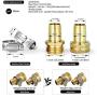 Solid Brass Garden Hose Repair Kit,Hose Connector,2 PCs Female Hose End/Mender,Fits All 3/4-Inch Garden Hose