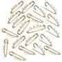 20 Pieces Metal Kilt Pin Brooch Clasp 3 Holes Safety Pins Brooch Findings for Arts Sewing Crafts 1.7x5.6cm Golden