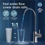 Waterdrop RO Reverse Osmosis Drinking Water Filtration System, NSF Certified, TDS Reduction, 400 GPD Fast Flow, Tankless, Compact, Smart Faucet, UL Listed Power, USA Tech, Brushed Nickel Faucet