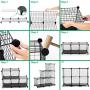 TomCare Cube Storage 6-Cube Metal Wire Cube Storage Storage Cubes Shelves Cube Closet Organizer DIY Storage Grids Stackable Storage Bins Wire Cubes Bookshelf Bookcase Modular for Home Office, Black