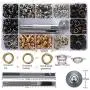 Grommet Kit 1/4 Inch Grommets Metal Eyelets 400 Sets with 3 Pieces Install Tool Good for Cloth Shose Garments Leather DIY Creft (6mm 4 Colors) Grommet Kit 1/4 Inch Grommets Metal Eyelets 400 Sets with 3 Pieces Install Tool Good for Cloth Shose Garments Leather DIY Creft (6mm 4 Colors)