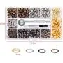 Eyelet Set, Metal Grommet Kit with 3Pcs Tool Kit and Storage Box for Bag, Clothes, Shoes DIY Crafts, 4 Color, 400Pcs in Total Eyelet Set, Metal Grommet Kit with 3Pcs Tool Kit and Storage Box for Bag, Clothes, Shoes DIY Crafts, 4 Color, 400Pcs in Total
