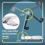 Olixar Smart Phone Holder for Desk Metal Construction - Adjustable - Anti-Slip Base and Convenient Charging Port - Fits All Smartphones & Tablets - Silver
