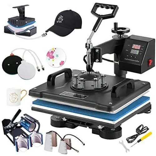 Weanas Pro 8 in 1 Combo Heat Press Machine 12'' x 15'' Digital Transfer Sublimation Swing-Away Machine for Hat/Mug/Hat Plate/Cap/T-Shirts Weanas Pro 8 in 1 Combo Heat Press Machine 12'' x 15'' Digital Transfer Sublimation Swing-Away Machine for Hat/Mug/Hat Plate/Cap/T-Shirts