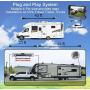 DoHonest V22 AHD 1080P RV Backup Camera Kit 7 LCD Monitor Driving High-Speed Rear View Observation Plug and Play System for Trailer,Truck,Fifth Wheel Super Night Vision Long-Lasting Metal Material
