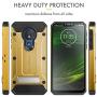 Motorola Moto G7 Power Case, Evocel [Explorer Series Pro] Premium Full Body Case with Glass Screen Protector, Belt Clip Holster, Metal Kickstand for Motorola Moto G7 Power (XT1955), Gold