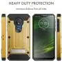 Motorola Moto G7 Power Case, Evocel [Explorer Series Pro] Premium Full Body Case with Glass Screen Protector, Belt Clip Holster, Metal Kickstand for Motorola Moto G7 Power (XT1955), Gold