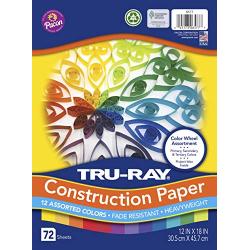 Tru-Ray Color Wheel Assortment, 12 x 18 Inches, Assorted Colors, Pack of 72 (P6577)