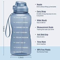 Fidus Large 1 Gallon/128oz Motivational Water Bottle with Time Marker & Straw,Leakproof Tritan BPA Free Water Jug,Ensure You Drink Enough Water Daily for Fitness,Gym and Outdoor Sports