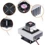 ESUMIC DC 12V DIY Thermoelectric Peltier Refrigeration Cooling System Kit Semiconductor Cooler Conduction Module + Radiator + Fan + TEC1-12706
