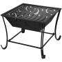 Finether Outdoor Fire Pit 24 Metal Fire Bowl BBQ Grill with Mesh Spark Screen Cover, Patio Backyard Beach Picnic Camping etc.