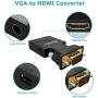VGA to HDMI Adapter Converter with Audio,(PC VGA Source Output to TV/Monitor with HDMI Connector),FOINNEX Active Male VGA in Female HDMI 1080p Video Dongle adaptador for Computer,Laptop,Projector VGA to HDMI Adapter Converter with Audio,(PC VGA Source Output to TV/Monitor with HDMI Connector),FOINNEX Active Male VGA in Female HDMI 1080p Video Dongle adaptador for Computer,Laptop,Projector