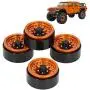VGEBY 4pcs RC Rims 1.9in, Metal Beadlock Wheel Hub Rim Set Simulation CNC fit for 1/10 RC Car Climbing Car Accessory VGEBY 4pcs RC Rims 1.9in, Metal Beadlock Wheel Hub Rim Set Simulation CNC fit for 1/10 RC Car Climbing Car Accessory