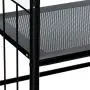 Unbrand Black 5 Tier Metal Bookshelf Rack,