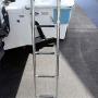 Just marine Telescoping 4 Step Boat Ladder Stainless Steel Folding Swim Drop Ladder for Pontoon Boat