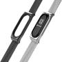 PINHEN Bands for Mi Band 5 Strap,Compatible with Xiaomi Mi Band 3 / Mi Band 4 /Mi Band 5 Wristbands Metal Replacement Adjustable Wrist Straps for Mi Fitness Tracker Smart Band (Black)