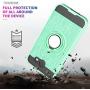 Galaxy J3 Emerge/J3 Eclipse/J3 Prime/J3 Mission/Luna Pro/Sol 2/Express Prime 2 Case with HD Screen Protector,YmhxcY 360 Degree Rotating Ring & Bracket Back Cover for Samsung J3 2017-ZH Mint
