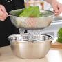 TeamFar Colander Set of 3, Stainless Steel Perforated Metal Colander Strainer with Handles for Spaghetti, Pasta, Berry, Rust Free & Dishwasher Safe - 1/3/5-quart