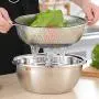 TeamFar Colander Set of 3, Stainless Steel Perforated Metal Colander Strainer with Handles for Spaghetti, Pasta, Berry, Rust Free & Dishwasher Safe - 1/3/5-quart TeamFar Colander Set of 3, Stainless Steel Perforated Metal Colander Strainer with Handles for Spaghetti, Pasta, Berry, Rust Free & Dishwasher Safe - 1/3/5-quart